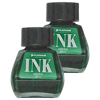 PLATINUM 白金牌 鋼筆專用墨水 INK-400, 綠色, 2瓶