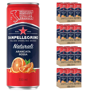 SANPELLEGRINO 聖沛黎洛 氣泡水果飲料 血橙口味, 330ml, 24個
