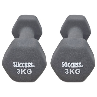 SUCCESS 成功 防滑塑身啞鈴, 磨砂外層設計, 止滑效果極佳, 3kg, 2個