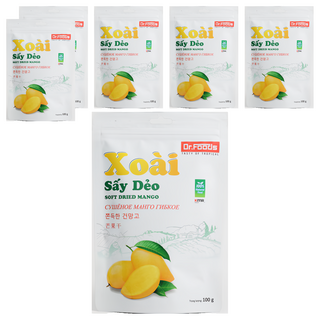 Dr.Foods 芒果乾 6入 - Q彈有嚼勁 酸甜適中 獨立包裝 健康美味, 100g