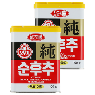 OTTOGI 不倒翁 黑胡椒粉, 100g, 2罐