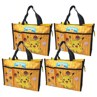 PoKeMoN 寶可夢 橫式手提袋, 皮卡丘 黃色, 4個