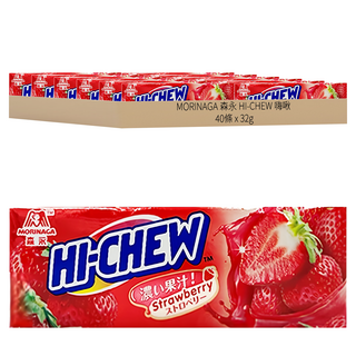 MORINAGA 森永 HI-CHEW 嗨啾 草莓口味軟糖, 32g, 40條