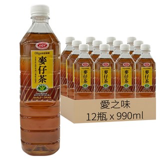 愛之味 麥仔茶, 990ml, 12瓶