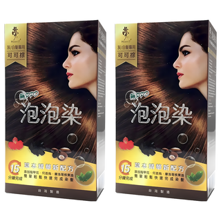 Moon17 夢17 草本無PPD泡泡染, 灰白髮專用, 可可棕, 2盒