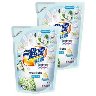 Attack 一匙靈 台灣公司貨 歡馨香氛洗衣精 幽谷鈴蘭香 補充包, 1.5kg, 2包