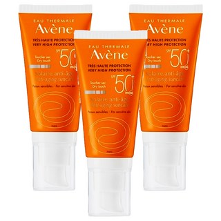 Avene 雅漾 全效緊緻防曬液 SPF50+, 防水抗汗, 清爽保濕, 適合敏感肌膚, 50ml, 3條