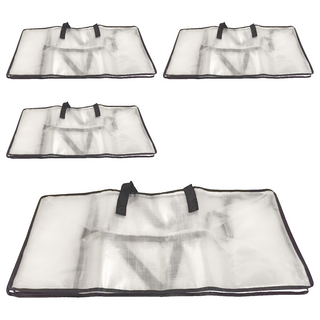 U-mop 耐磨耐重透明編織袋, 透明色 + 黑色, 4個