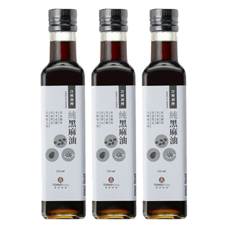 TOMOliving 友好生活 冷壓初榨純黑芝麻油, 255ml, 3瓶