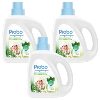 Probo 博寶兒 植萃溫和洗衣精 植物系配方 去污、驅螨、制菌, 1.1kg, 3瓶