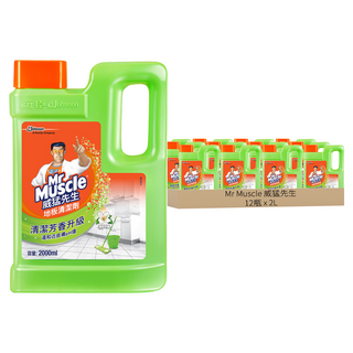 Mr Muscle 威猛先生 地板清潔劑 清新早晨, 2L, 12瓶