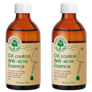 NATURE TREE 自然樹 控油抗痘精華液 250ml 茶樹精油平衡油脂分泌 收斂毛孔 使肌膚水嫩細緻, 2瓶