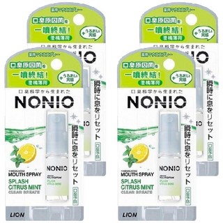 LION 獅王 NONIO 終結口氣淨涼噴劑 澄橘薄荷 5ml, 4瓶
