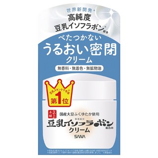SANA 莎娜 豆乳美肌 濃潤乳霜, 高純度豆乳異黃酮配方，無香料 無著色 無礦物油, 50g, 1罐