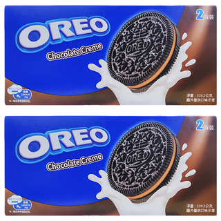 OREO 奧利奧 巧克力口味夾心餅乾, 220.8g, 2盒