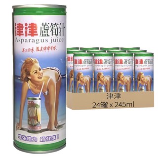 津津 蘆筍汁, 原汁10%, 245ml x 24罐