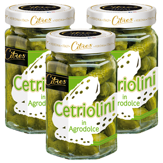 Citres Cetriolini 醃製小黃瓜, Agrodolce 義大利風味, 290g, 3罐