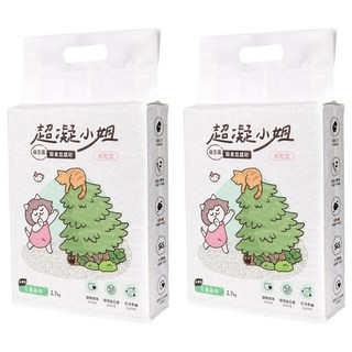 超凝小姐 米粒型益生菌除臭豆腐砂, 忘憂森林, 2.7kg, 2包