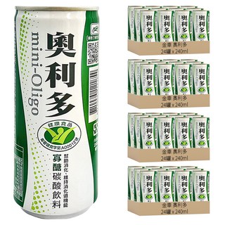金車 奧利多 碳酸飲料 含寡醣 促進消化道健康 清爽氣泡, 240ml, 96罐