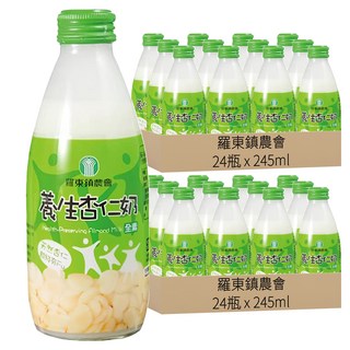 羅東鎮農會 養生杏仁奶, 245ml, 48瓶