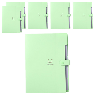 Aster 5格風琴文件夾 綠色, 6個