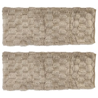 CB JAPAN carari poco格紋系列 超細纖維毛巾 典雅棕 W800 x D300mm, 2條