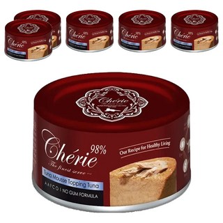 Cherie 法麗 全方位無膠主食貓罐 全貓適用, 6個, 80g, 鮪魚慕斯 + 鮪魚