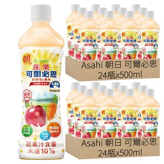 Asahi 朝日 可爾必思 乳酸飲料 胡蘿蔔蘋果口味 日本進口乳源 台灣限定風味, 500ml, 48瓶