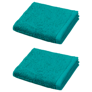 Canningvale 坎寧威爾 皇家璀璨毛巾 - 深海綠 (藍綠), 100% 陸地精梳棉, 45x55cm, 600gsm, 2條