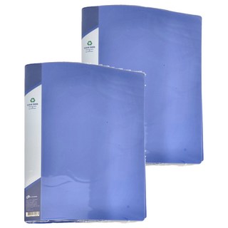 雙德 PP主色板資料簿A4 40張, 藍色, 2本