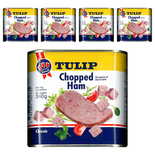 TULIP 鬱金香牌 切碎火腿餐肉, 340g, 丹麥製造, 5罐