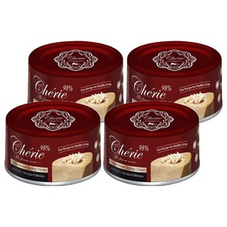 Cherie 法麗 全方位無膠主食貓罐 全貓適用, 4個, 80g, 雞肉慕斯 + 雞肉