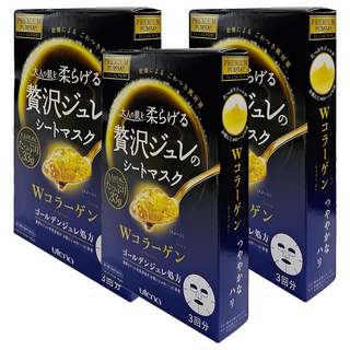 utena 佑天蘭 黃金果凍面膜 W膠原蛋白 W蜂王乳 W玻尿酸, 3片, 3盒