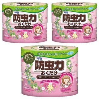 EARTH 地球製藥 植物系香氛驅蟲消臭劑 去除衣物異味 衣櫥櫃適用 花香, 300ml, 3盒