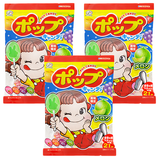 FUJIYA 不二家 POP棒棒糖, 含21支, 121.8g, 3袋