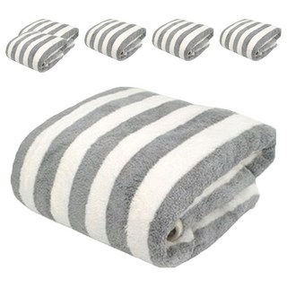 柔軟浴巾 140 x 70cm 300g 珊瑚絨, 灰色, 6條