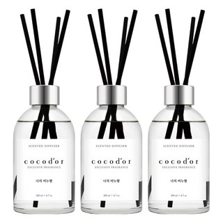 COCODOR 珂珂朵爾 WHITE LABEL系列擴香瓶, 簡約設計 200ml, 純淨皂香, 3件