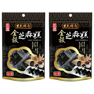良澔 全穀黑芝麻糕 純素, 155g, 2袋