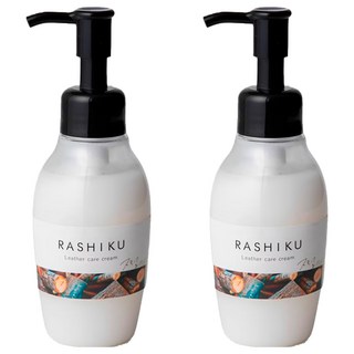 RASHIKU 香氛皮革保養乳 煙燻木 120ml 皮革清潔保養 深層滋潤 防止刮傷 天然成分, 2瓶