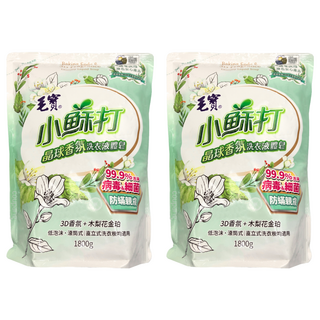 毛寶 防蟎親膚小蘇打晶球液體皂補充包 茉莉花金珀香氛, 1.8kg, 2包