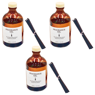 FRAGRANCE 法式精油茶色擴香瓶 室內香氛, 100ml, 3件, 威斯汀白茶