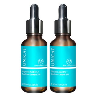 UNICAT 變臉貓 水楊酸毛孔調理原液 甘醇酸5%+乳酸鈉2%+水楊酸0.2%, 30ml, 2瓶