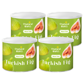 O'natural 歐納丘 天然乾燥土耳其無花果, 皮薄Q彈 富含膳食纖維, 200g, 4罐