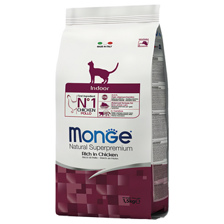 monGe 瑪恩吉 天然全能 室內成貓配方 乾飼料, 雞肉, 1.5kg, 1袋