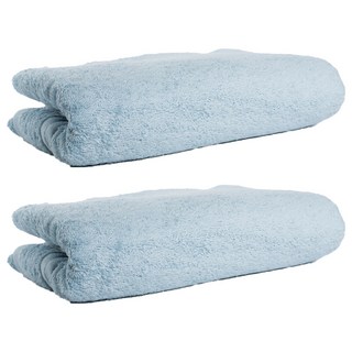 non-no 儂儂 純棉加大瞬吸水浴巾 台灣製 A款 152 x 76cm, 藍色, 2條