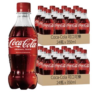 Coca-Cola 可口可樂 汽水 經典原味 350ml, 48瓶