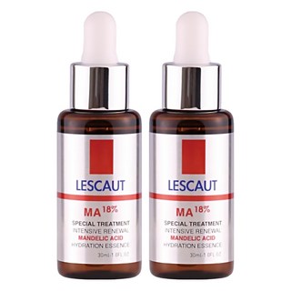 LESCAUT 蕾斯卡歐 杏仁酸淨白煥膚精華，18%杏仁酸，30ml, 2瓶