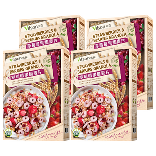 Vilson 米森 草莓莓果脆麥片, 350g, 4盒