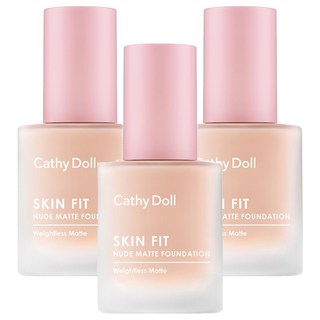 Cathy Doll 凱蒂娃娃 超清爽透膚粉底液, 02 自然膚色, 3瓶