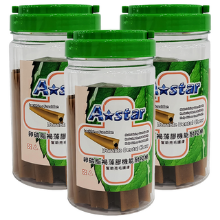 A star 卵磷脂褐藻膠機能耐咬棒 (亮毛護膚)-罐裝, Tuna, 640g, 3罐